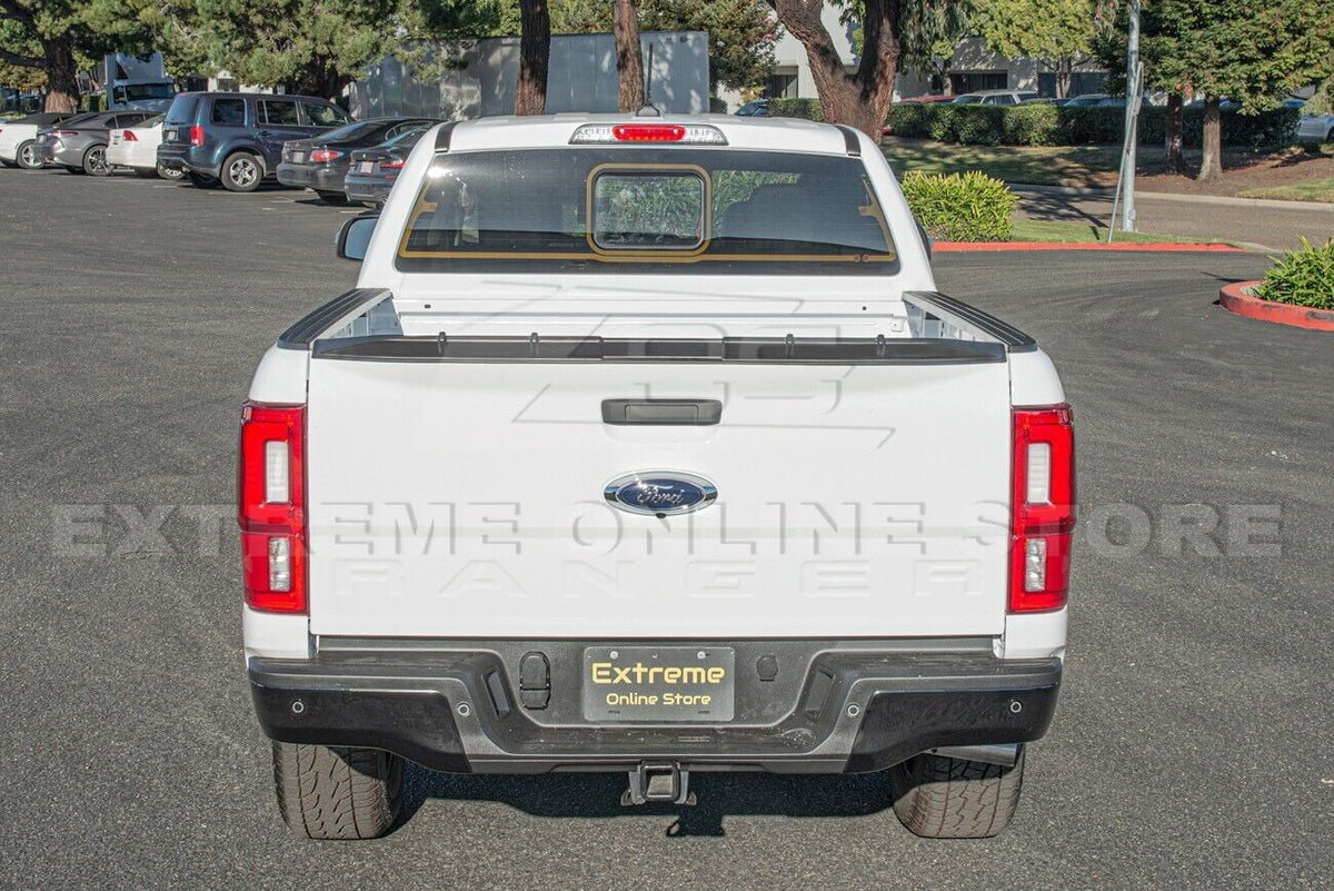 BLACK Trunk Models Ford 2019-Present Ranger Street Lid Rear Tailgate Spoiler MATTE - Plastic Series For | Wing Replacement ALL ABS