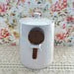 Large Dunn New Bell Canister Rae Kitchen LL Flour Wooden Scoop Ivory Letters Ceramic Shaped with Black