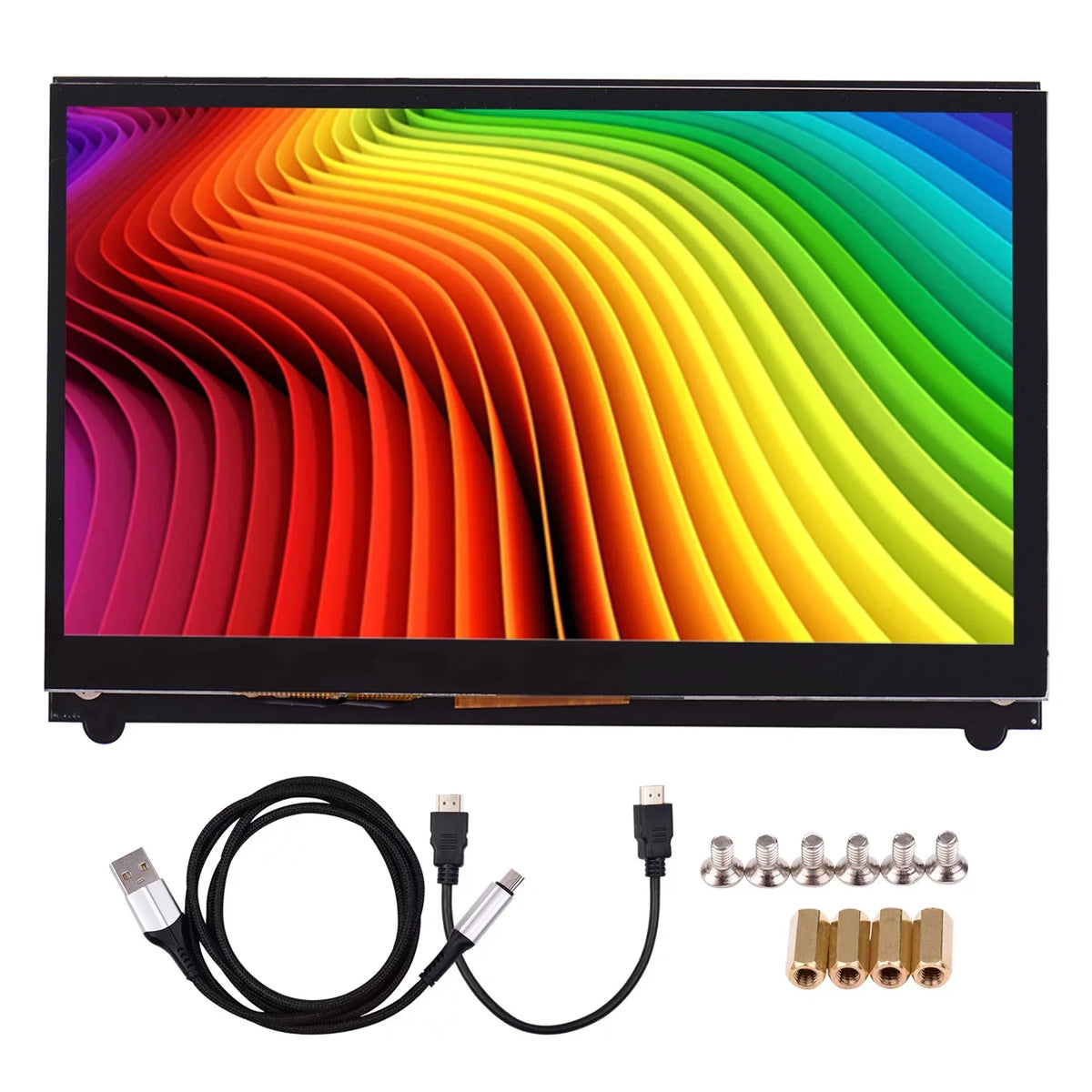 Capacitive Htovila Interface USB Inch Display 1024*600 Portable Resolution Pi with Small 7 Compatible Tool Educational IPS Touchscreen Raspberry with