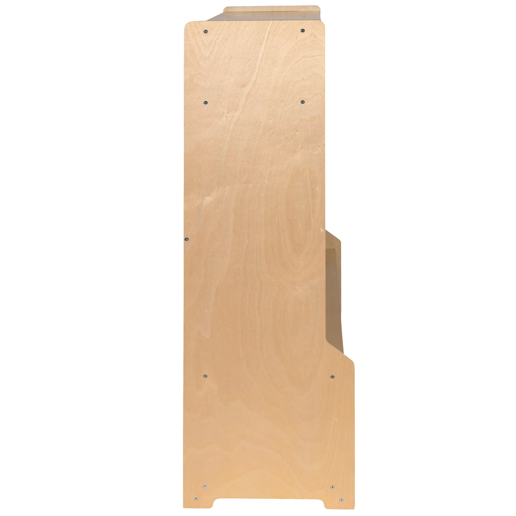 Cubbies, 5 48"L - Locker 48"H Kid School Coat Bench, Section (Natural) Hook-Safe, with BizChair Storage Friendly Wooden Organizer Design x and