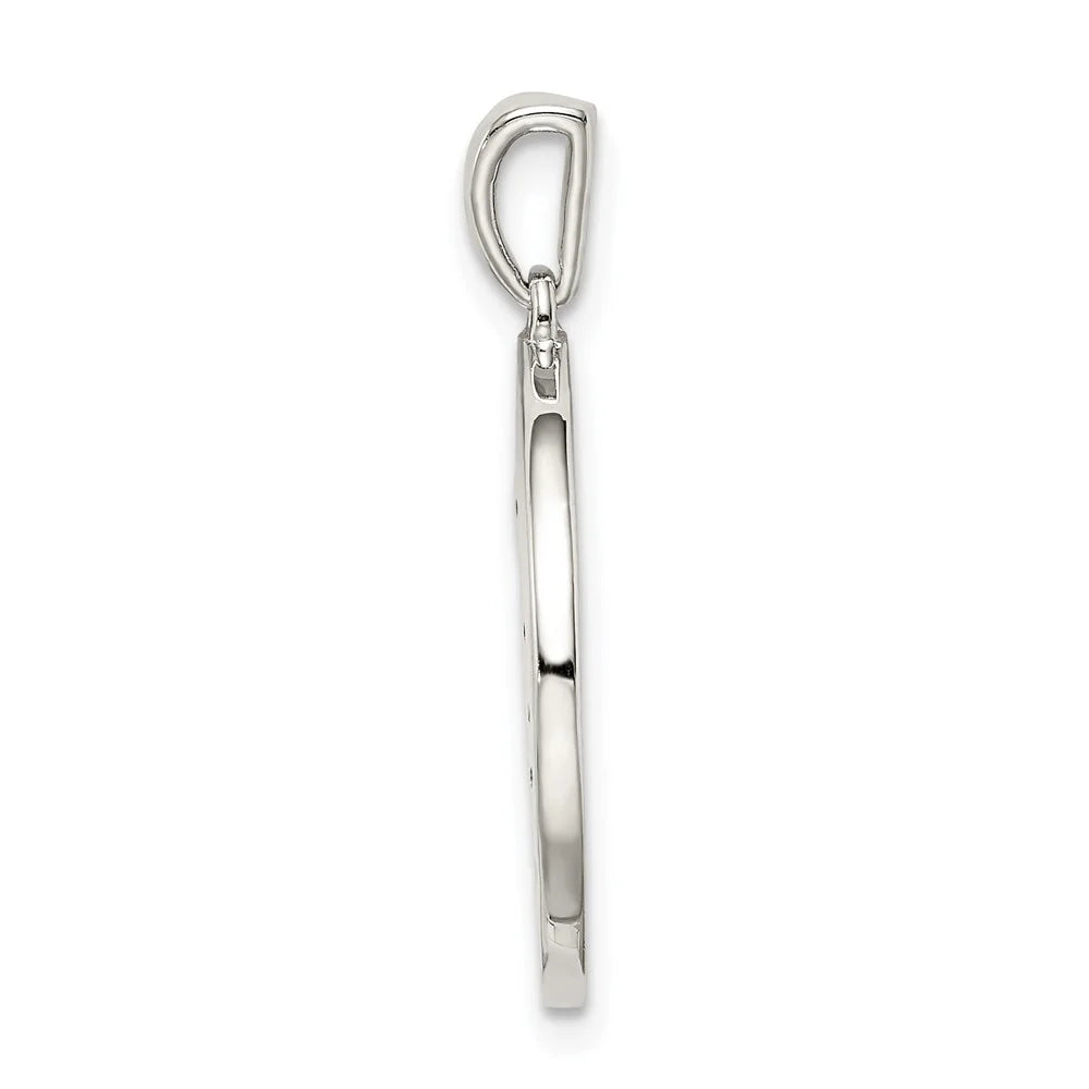CZ Aries QQC9730 Silver Sterling Rhodium-plated Pendant Zodiac &