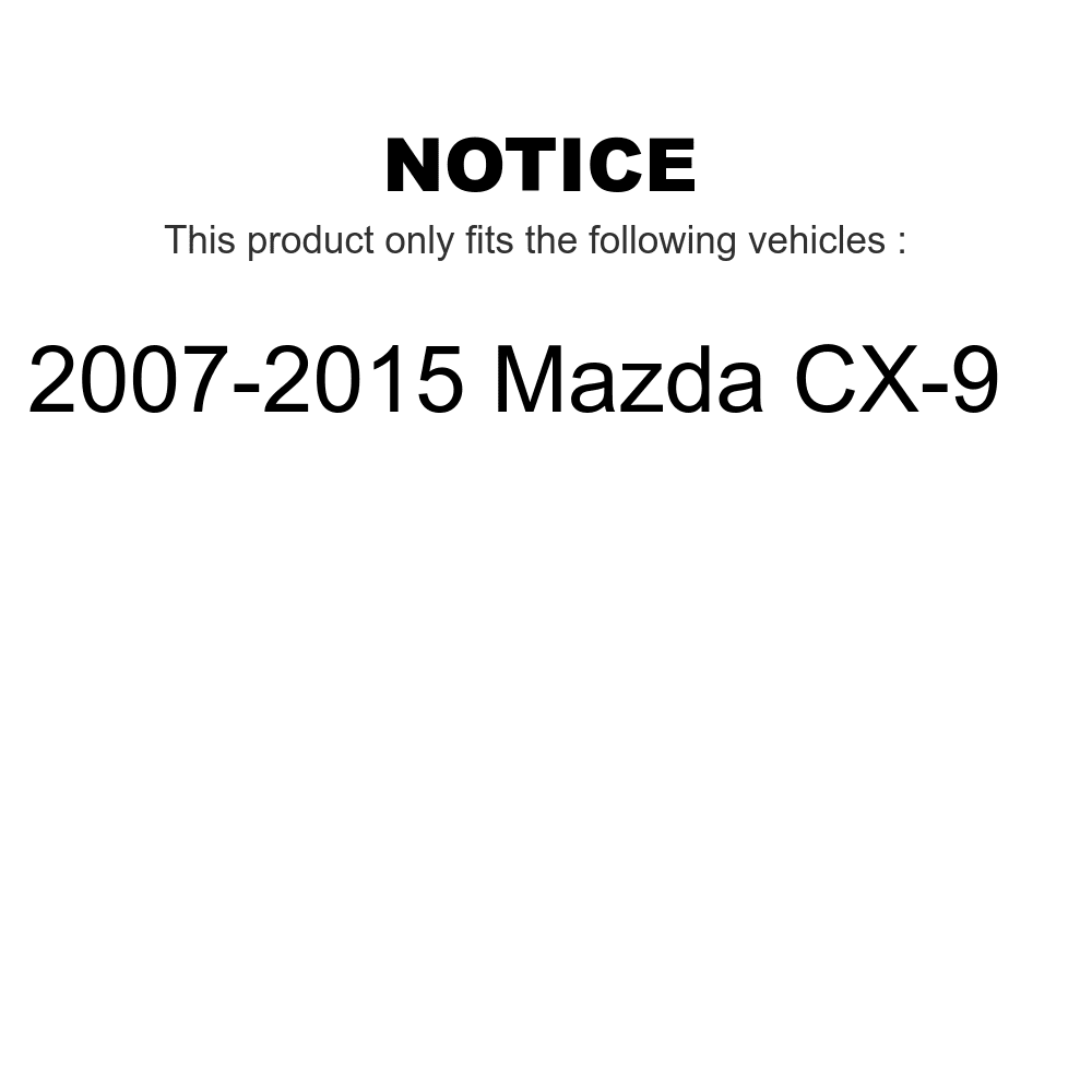 CX-9 Rotors K8-100453 Pair For Brake Disc Front 2007-2015 Mazda