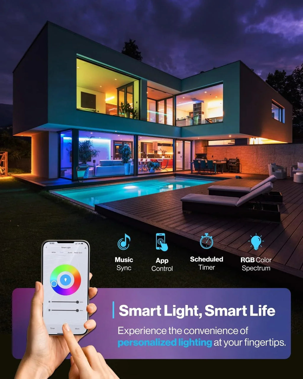 LED Ceiling Smart Home Compatible Mount Bedroom RGB LED Changing Energy Hallway 24W 2500LM Inch Star Light Sunco Kitchen 4 Flush Fixture Light 13 Night Pack Alexa for Google ETL Color Amazon