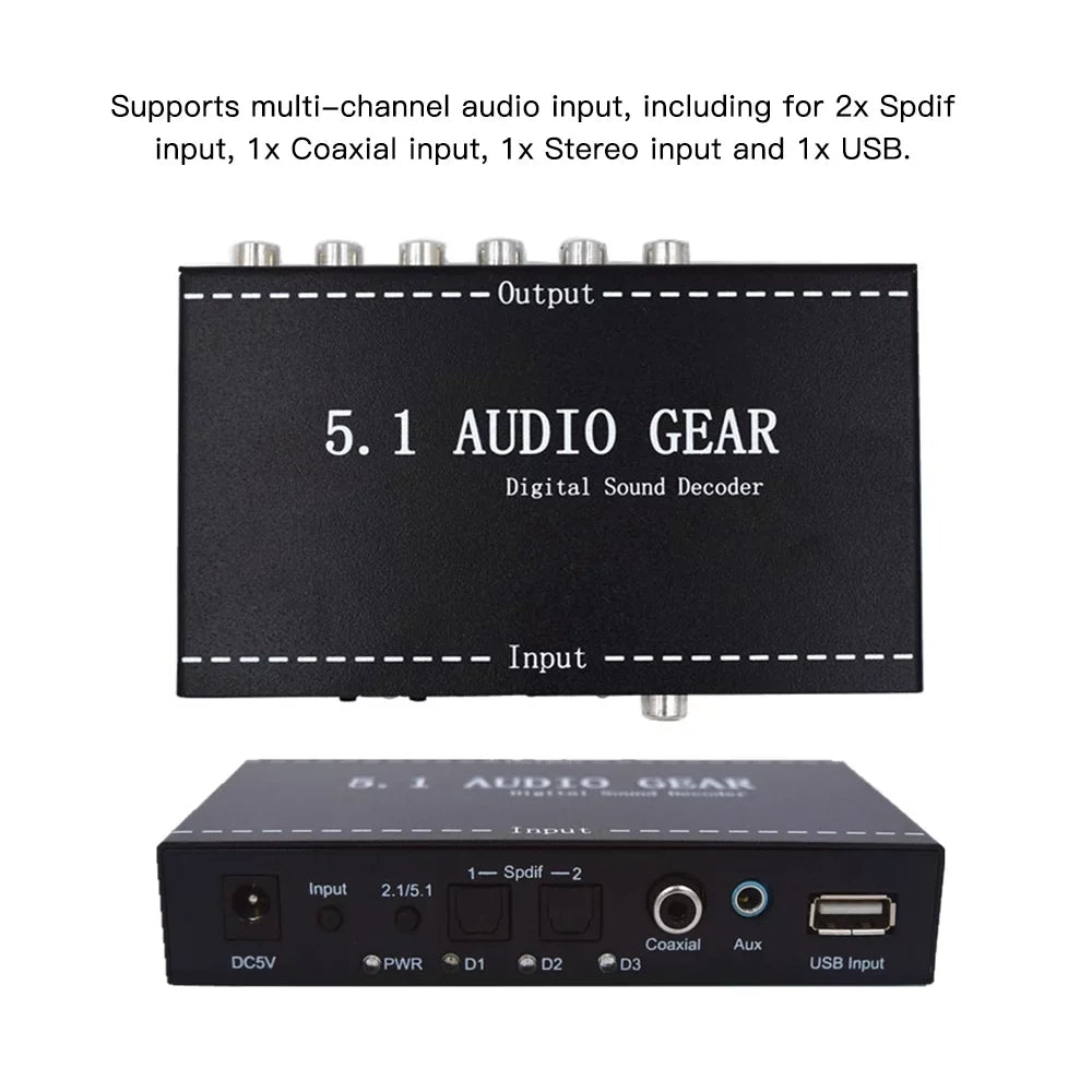 US Audio Audio Converter Decoder Decoder NK-A6L Ajcoflt Dolby Decoder,Audio Decoder 3.5mm 3.5mm Decoder Montloxs 5.1 Audio Digital Sound Audio Converter Nebublu Audio Sound Audio Audio Sound Noprm
