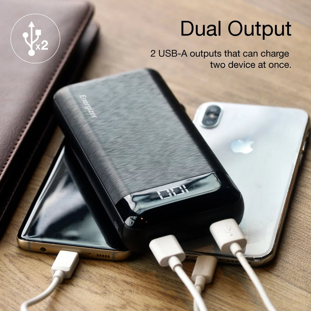 Max 20,000 Energizer mAh UE20058 Power Bank, Black,