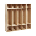 Natural ECR4Kids Coat Locker, 5-Section Streamline Furniture, Classroom