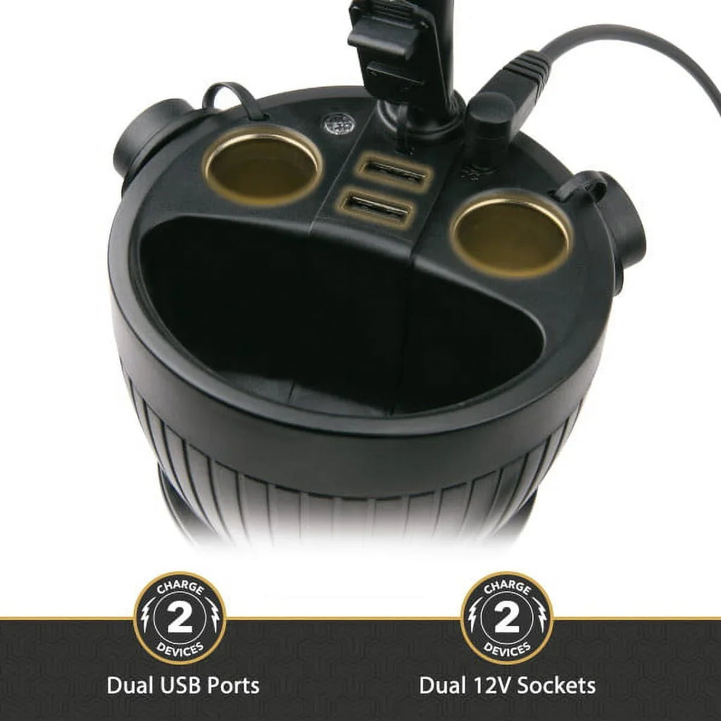 Arm 4” Powerhub Car Adjustable Scosche Mount Cup UH2PCUP and Black Holder