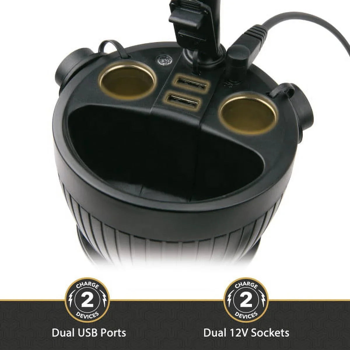 Arm 4” Powerhub Car Adjustable Scosche Mount Cup UH2PCUP and Black Holder
