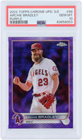 Angels Chrome Archie Card Refractor 2022 Los #US98 #9/10 10 Updates Topps Bradley PSA Authenticated Angeles Purple