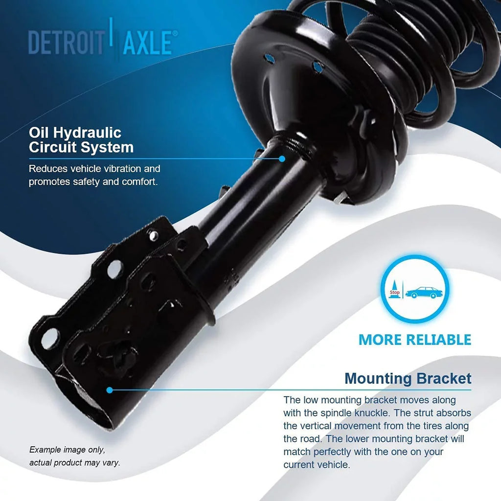 Springs 2004-2012 Struts Axle Pontiac Malibu, Replacement G6, 2pc Complete Saturn Chevy Struts w/Coil 2010 2006 Assembly 2005-2010 2008 Aura, 2007-2009 2011 Detroit Front Front for -