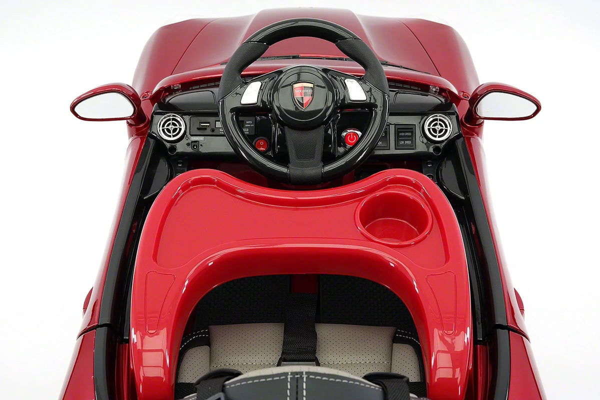 Ride-On Kiddie Electric 12V with R/C Roadster Parental Kids Cherry | Car Red Remote