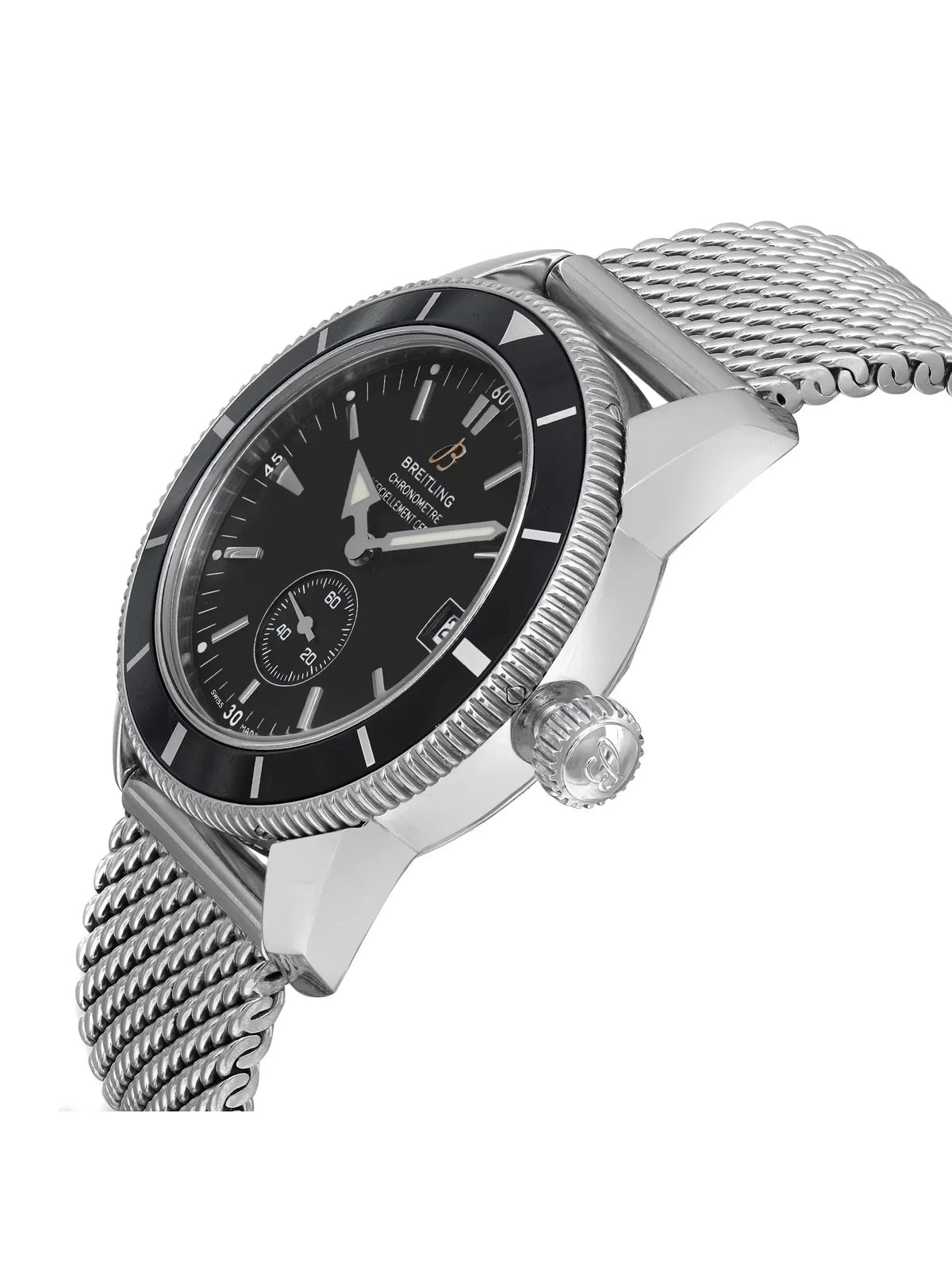 Breitling Heritage Mens Dial Steel 38mm SuperOcean A3732024-B869SS Black Watch