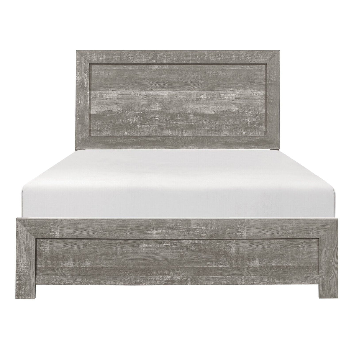 1pc Finish Style Bed Furniture Bedroom Modern Gray King Size Eastern Rustic