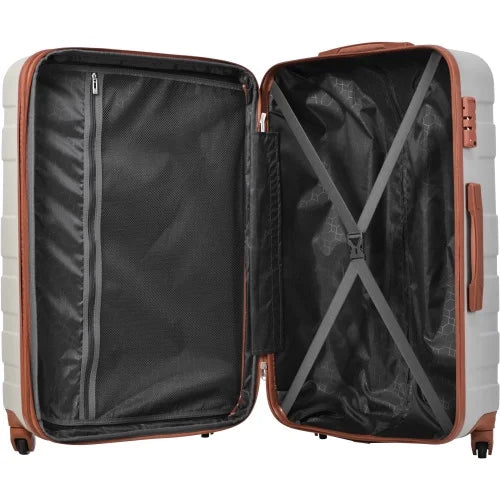 Grey Model Lock Clearance Suitcase Light Wheels 3pcs Luggage Suitcase Durable with Sets TSA sets Expandable Hardshell Brown) and New Spinner Lightweight Luggage 20''24''28''( Hardside ABS
