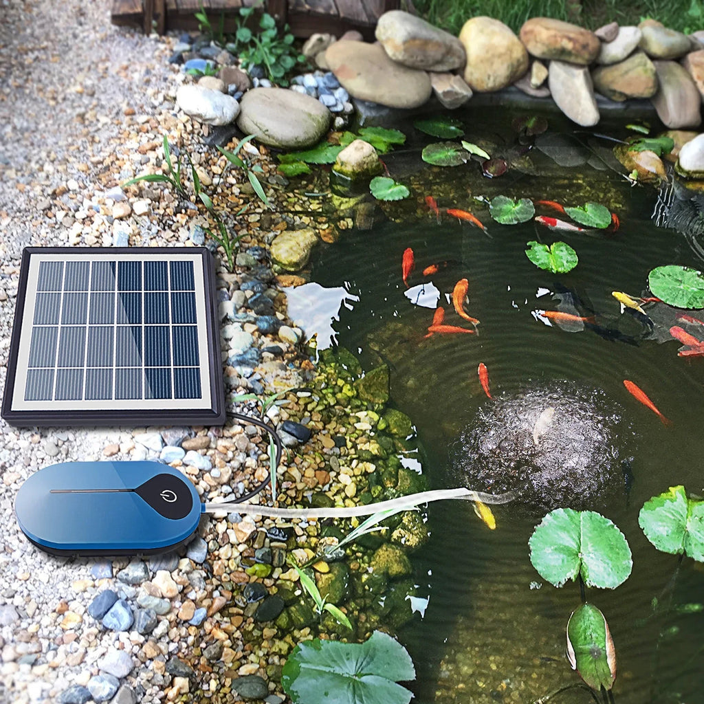 Airpump Pond Aerator Round Pump Aerator Dadypet Washboa Tank Solar IUPPA Mini Fish 1.5W Tank Pond Pump Air Solar Fish boa Aerator Aerator Pump Bubble Pipe Pond Stone Fountain,Air Air Air Aerator