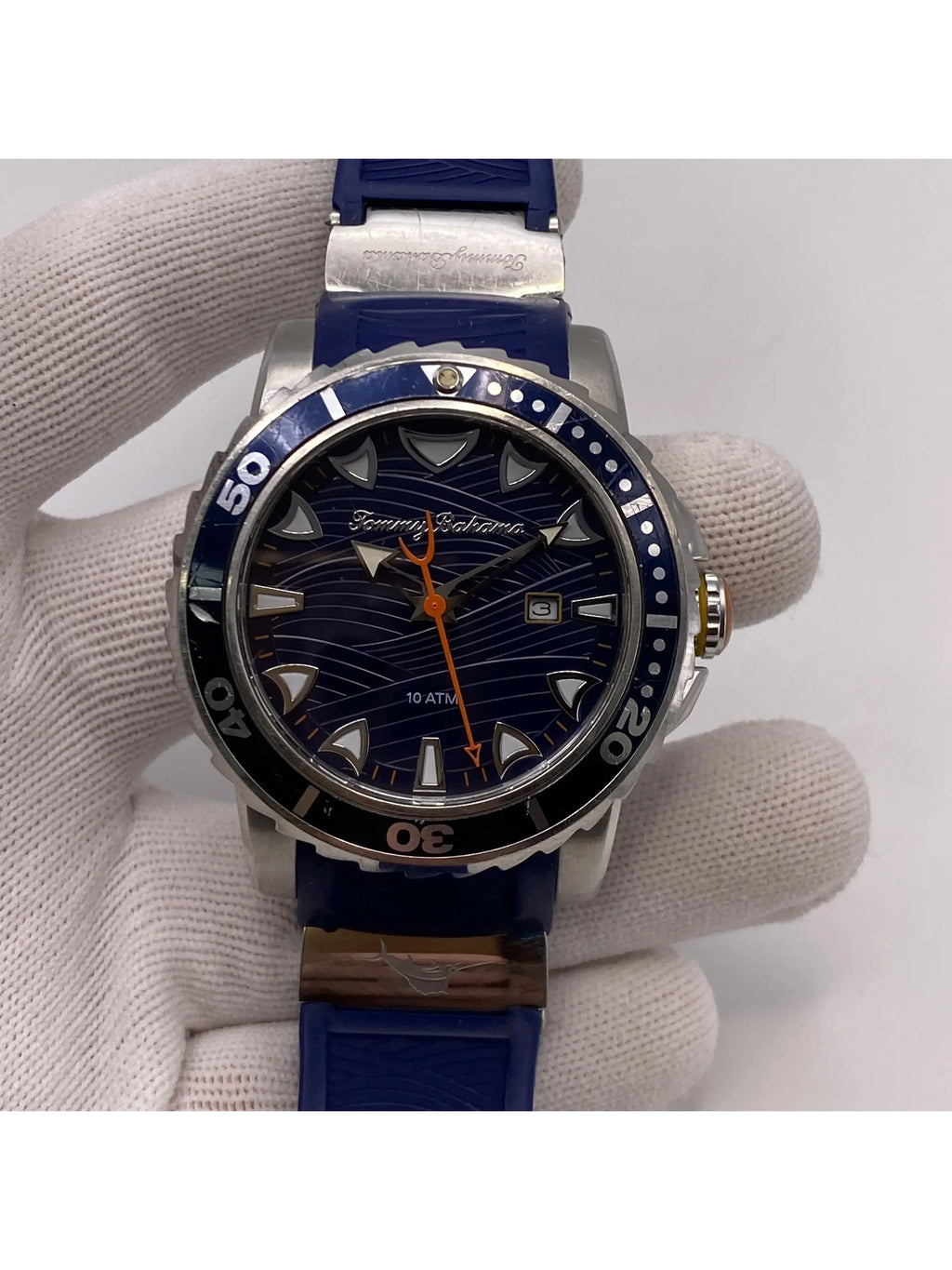 Quartz Tommy Watch Pre-owned Mens Steel Bahama TB00101-01 (Good)