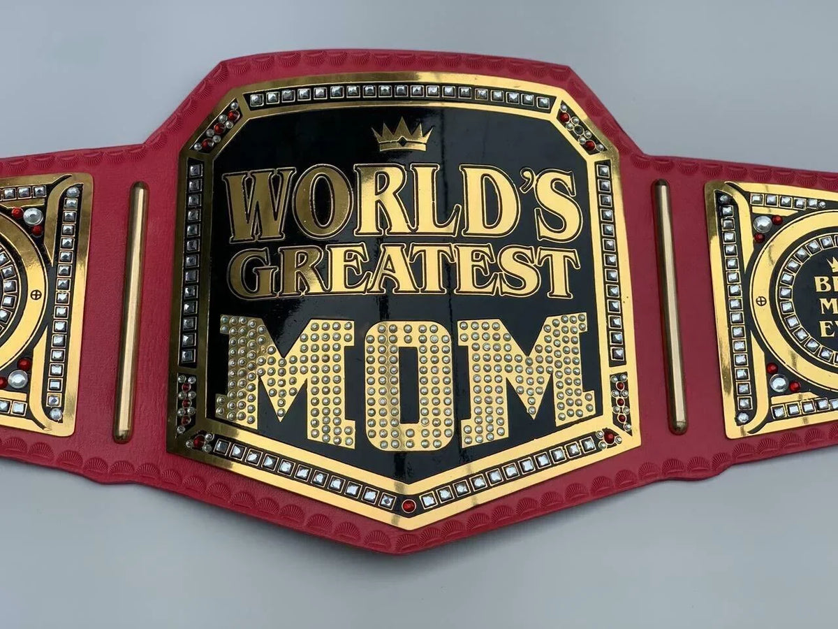 Belt Red Mom World Championship Gift Greatest