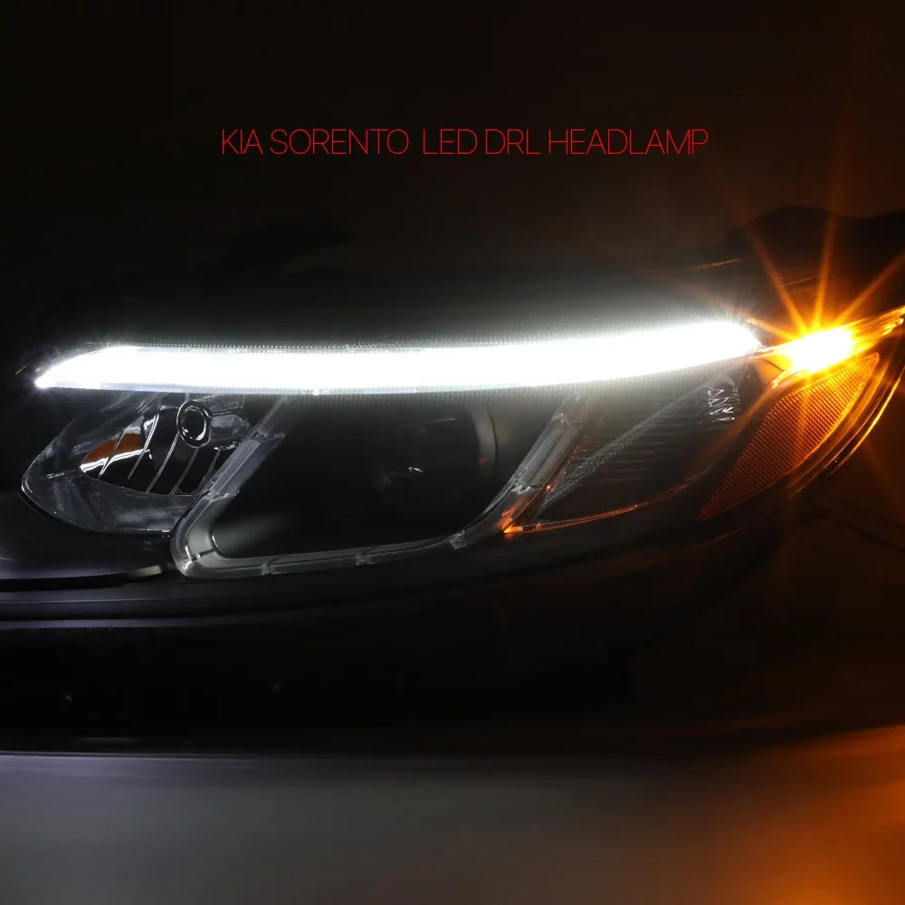 14-15 Kia Sorento for Housing Black Amber EX/SX Reflector Projector Headlight