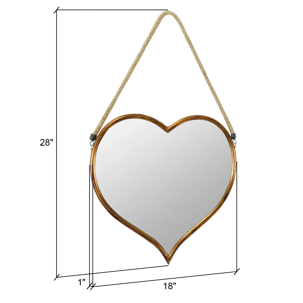 Mirror by Kiera Heart Aspire 18" Gold 28" x Wall