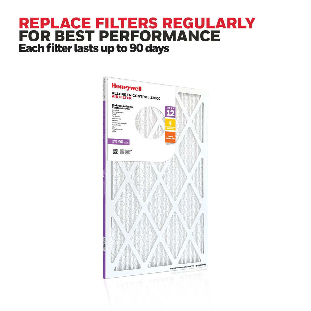 12 HVAC Air Pleated Filter- 14x20x1 Pack MERV Honeywell Furnace 12