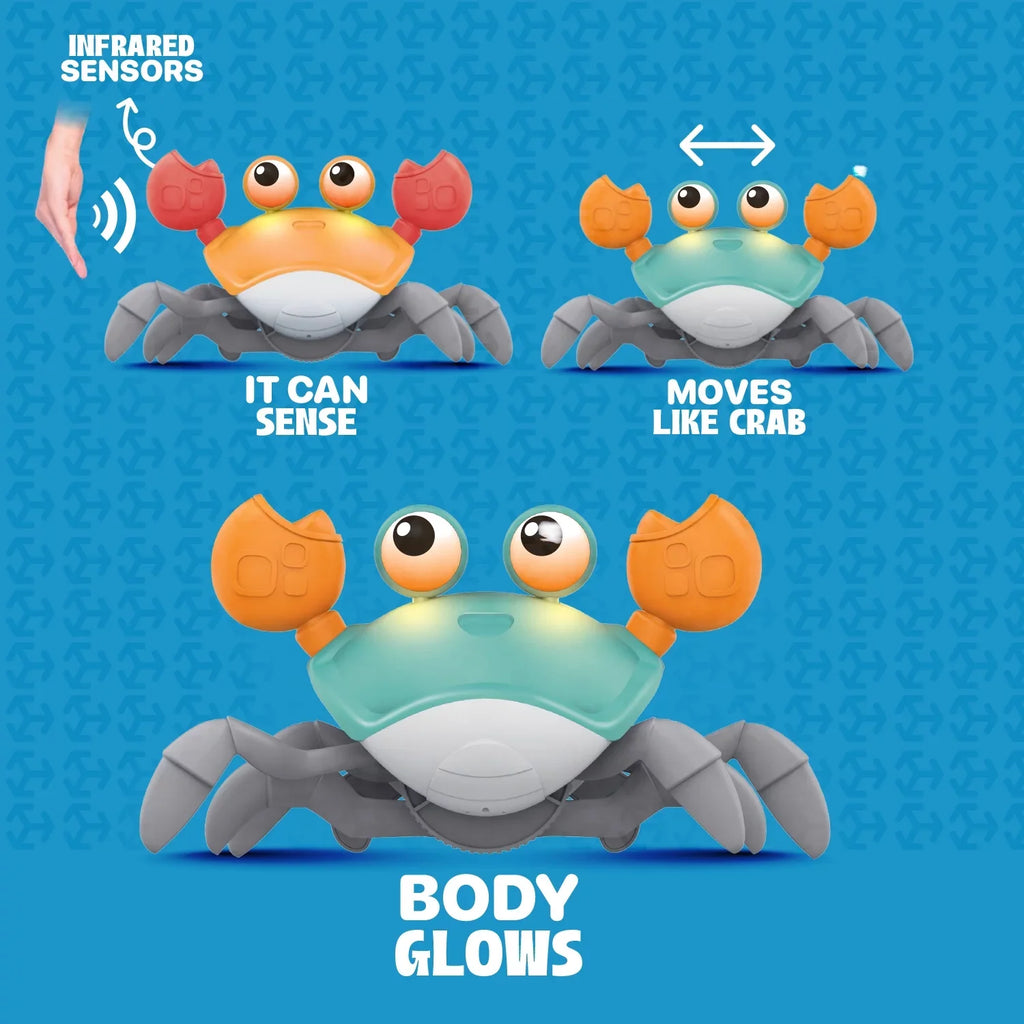 Infant Crab: And Music Birthday & For 36 Interactive Kids And Toddlers Crawl, Baby Malai Gifts Months Development Crawling Toy Tummy Cool Time Learning Walking Gift Toys For Vivid