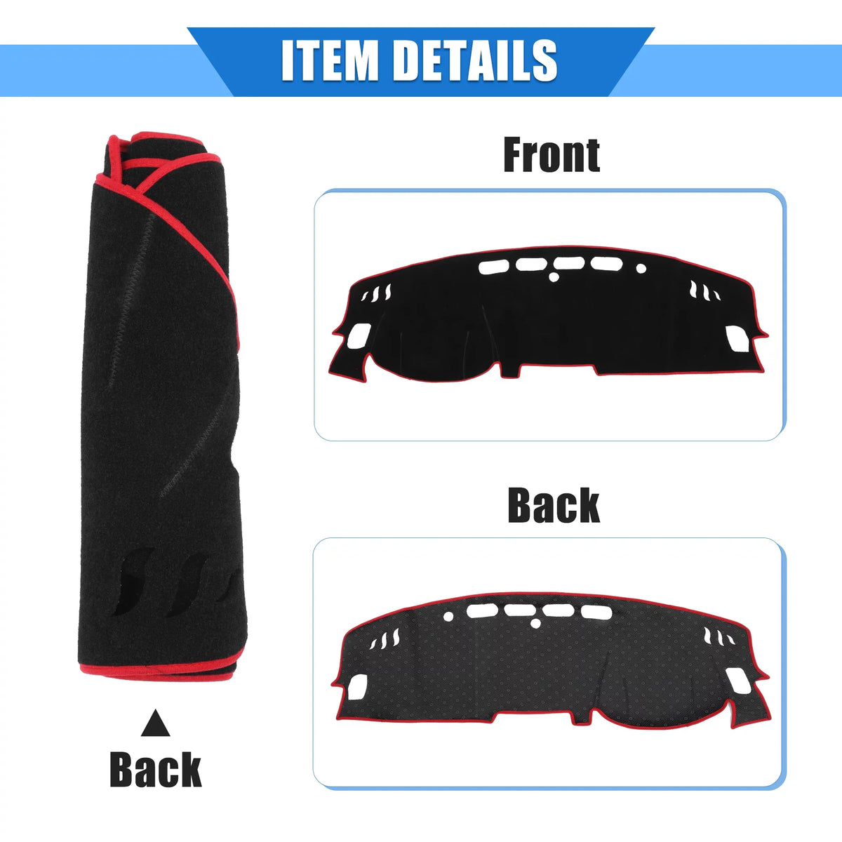 Unique Nissan Altima Dashboard Cover Center 2019-2020 Car Polyester Red Bargains Compatible for Protective Console