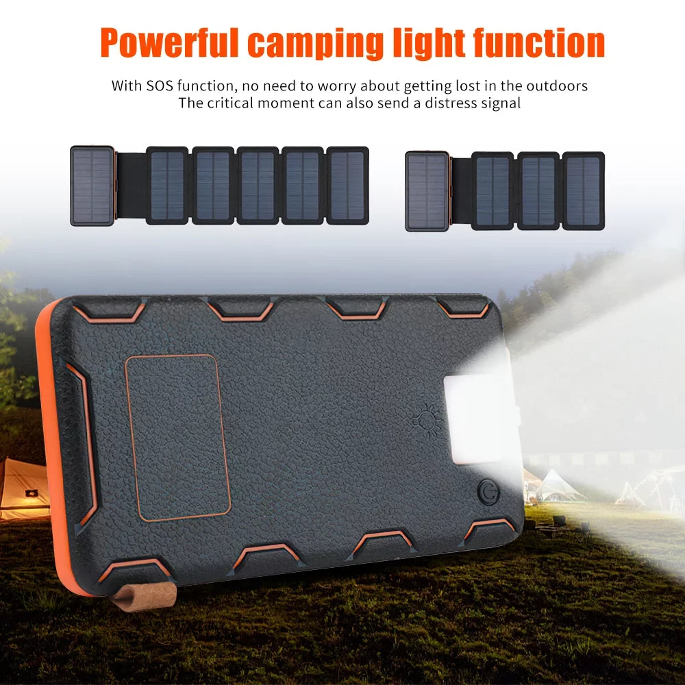 Battery Bank, 26000mAh, Outdoor for Charger Fast Tablets Phones, Pack Portable Charge Power Solar USB