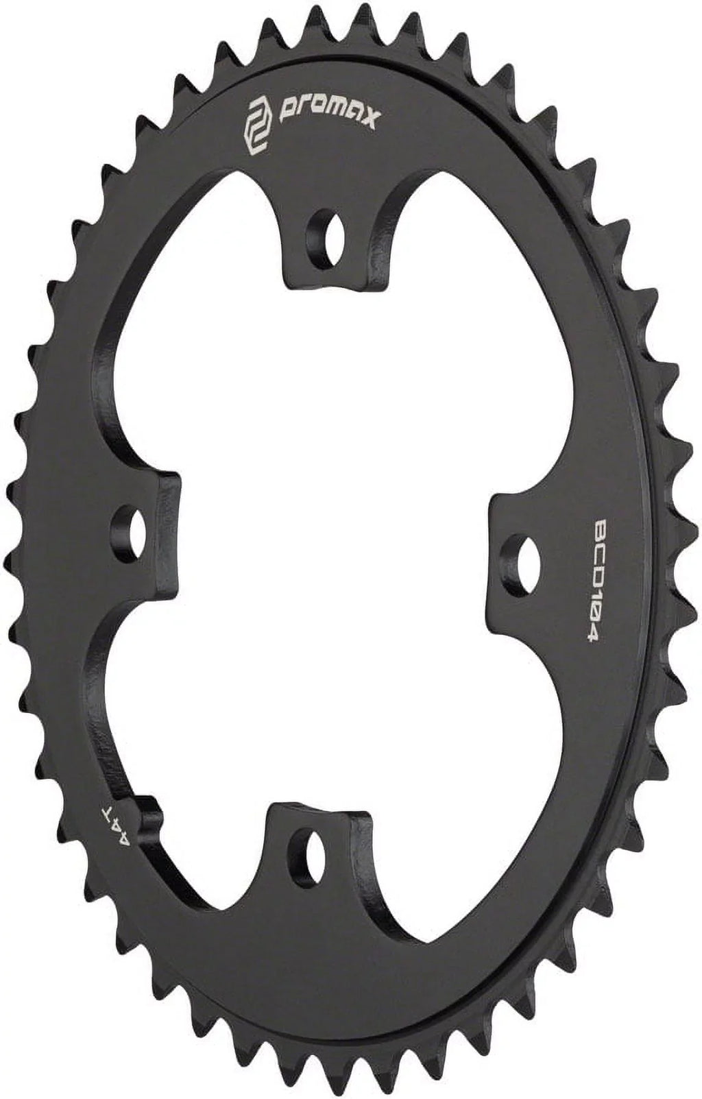 44t, 104 Chainring Black 4-Bolt BCD, Promax -