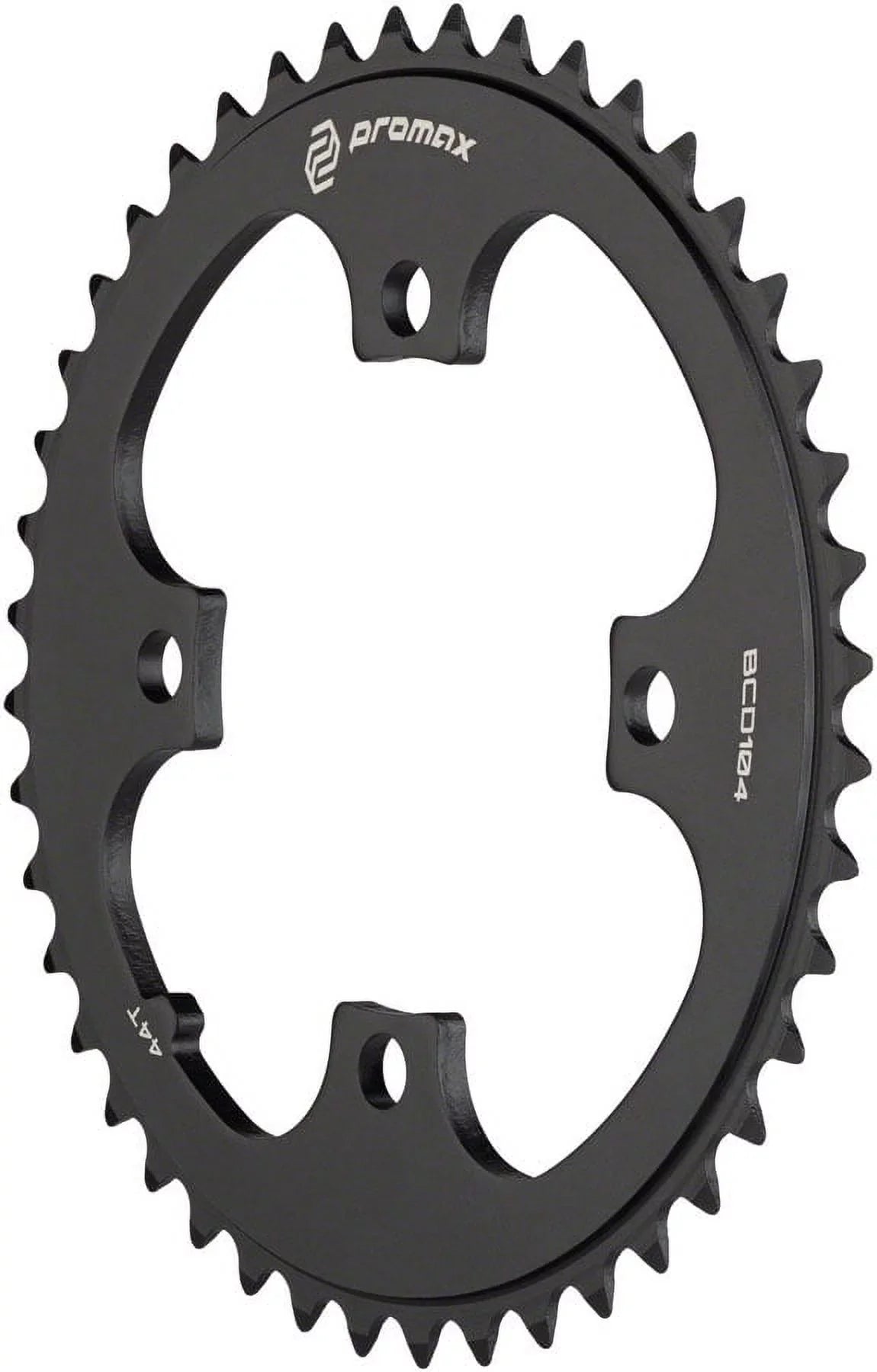 44t, 104 Chainring Black 4-Bolt BCD, Promax -