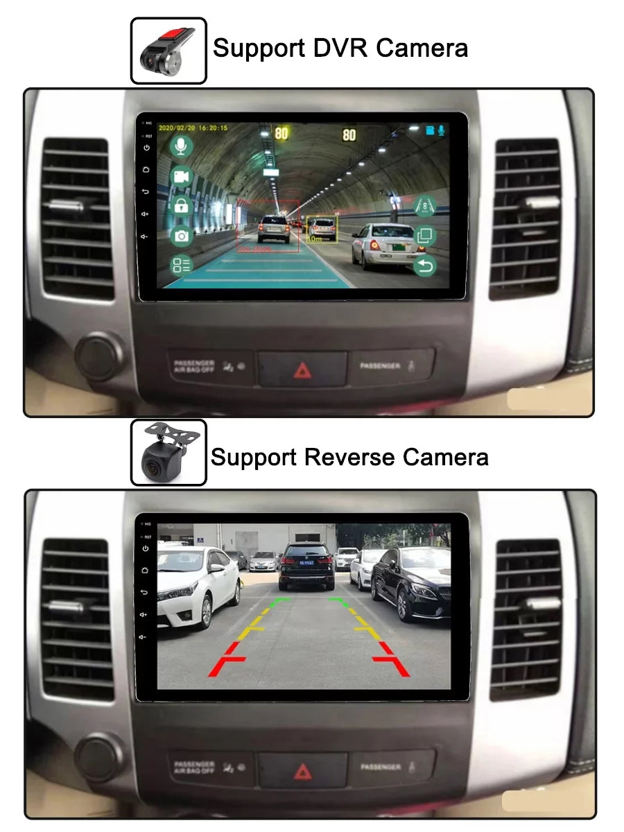 2013 Navgation 2 CW0W 2005 Outlander Player Screen Car Radio Multimedia Carplay - Android Mitsubishi GPS For Android Auto