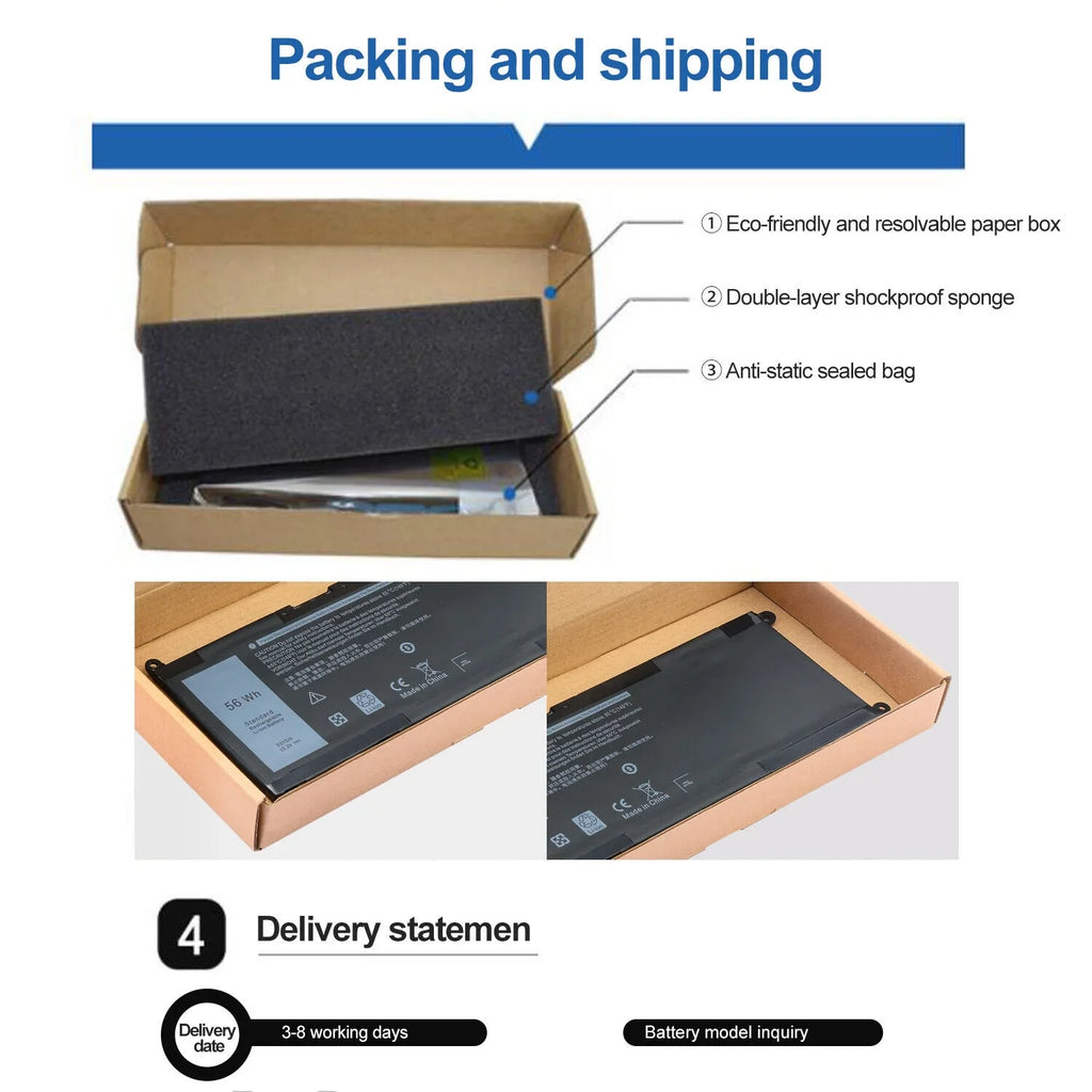 15 17 33YDH 7778 Battery 7580 For 15 7577 7570 7786 Inspiron Vostro 7779
