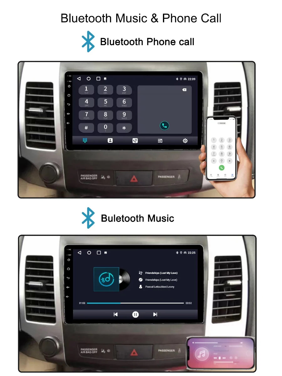 2013 Navgation 2 CW0W 2005 Outlander Player Screen Car Radio Multimedia Carplay - Android Mitsubishi GPS For Android Auto
