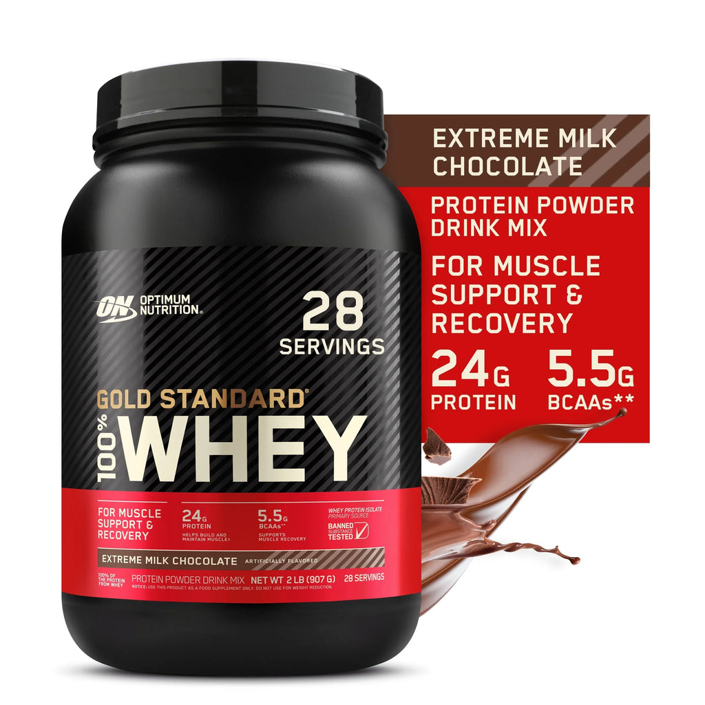 Gold Optimum 2 Protein, Protein Servings 28 24g Extreme Whey Nutrition, lb, Powder, Milk Chocolate, Standard 100%