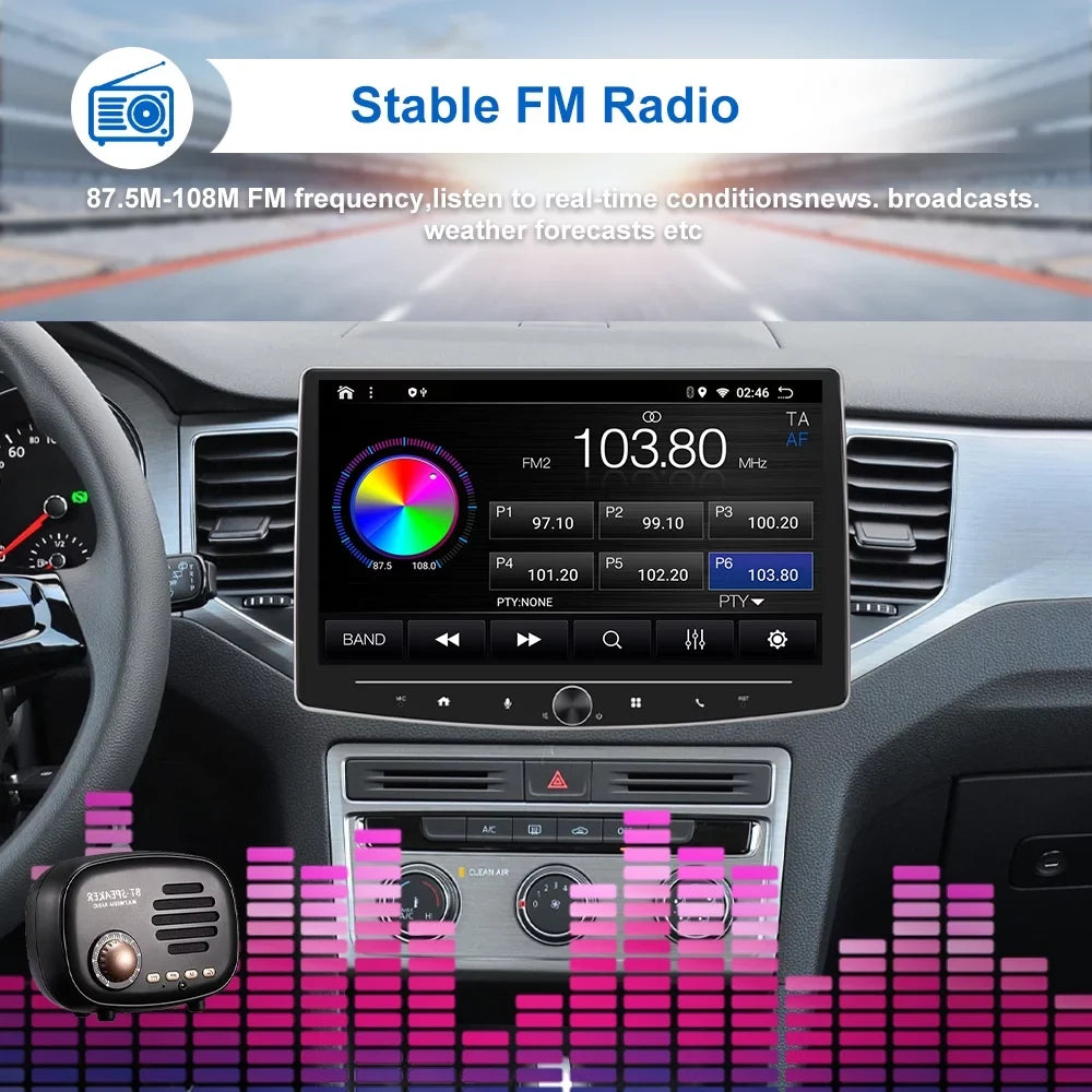 Mirror Screen 1 Touch 10 Apple Auto Receiver including Multimedia Player AHD Bluetooth Stereo Carplay Camera with Single Android FM Car USB HD Reversing USB Audio Inch Link Radio Din