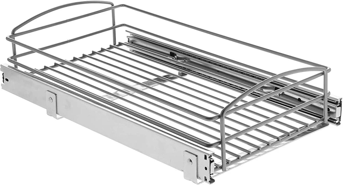 12 W Vogt x in & Basket Cabinet in. in. Multi-Use D in. 5 Organizer Silver x 20 Knape H RS-MUB-11-FN Pull-Out