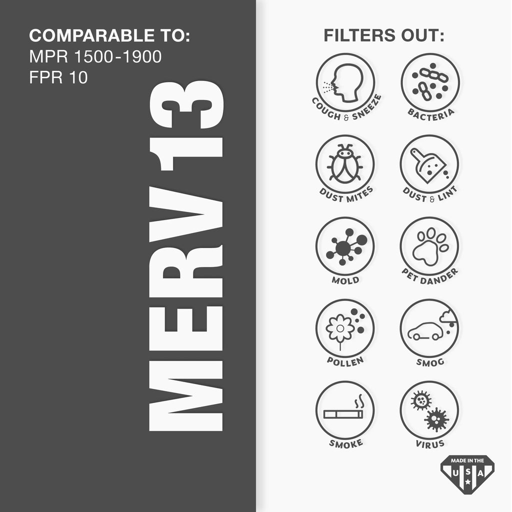 in Box Made Air 14x24x1, Filter, Aerostar of MERV the 14x24x1 Pleated 13, 6, USA