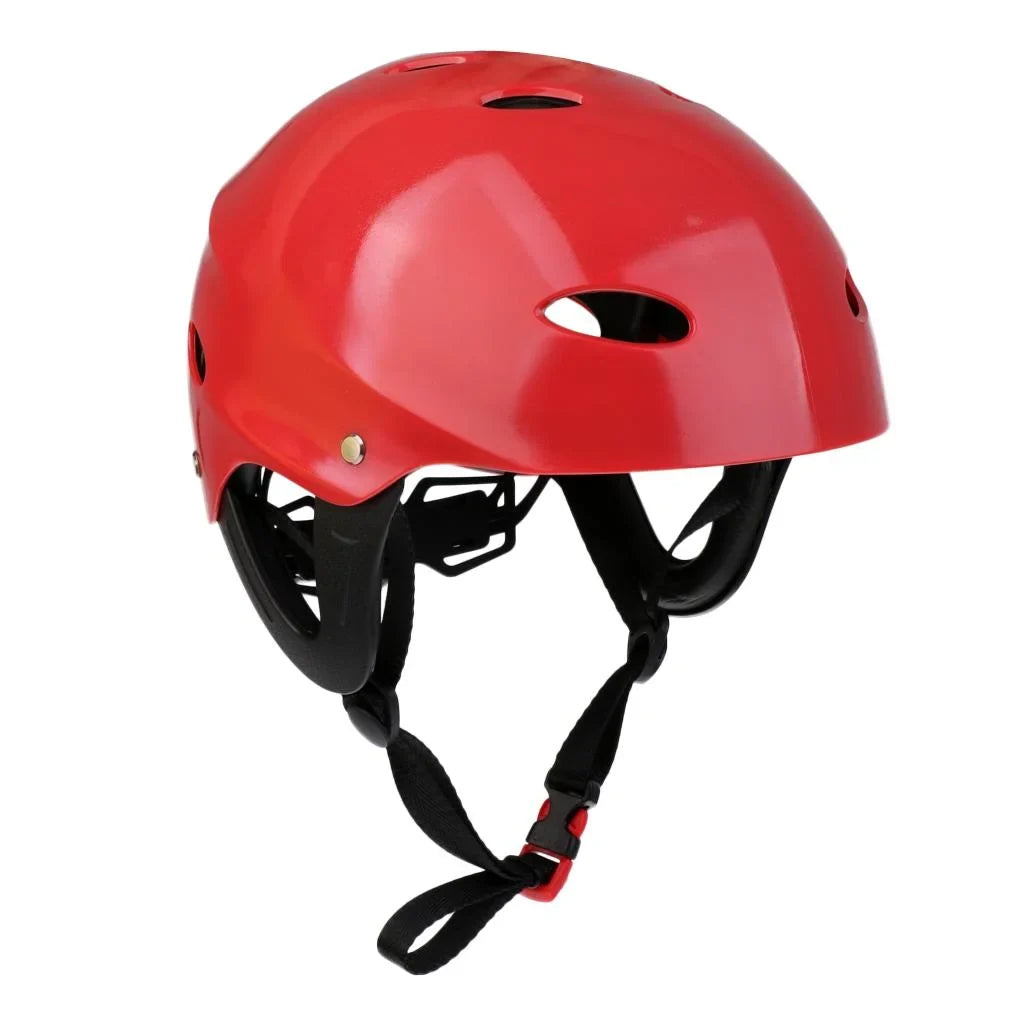 Helmet Water Impact Sports Head for Surfing Wakeboard Kayak Hard - Red Canoe Cap Sports Tow