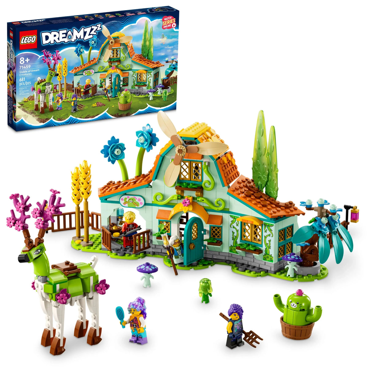 to Create Kids, Mythical Stable Forest 2 71459 Dream for Guardian, Fantasy Creatures LEGO Pegasus Options Building Year Unique of Gift or Toy DREAMZzz for Olds 8+ Flying Animal