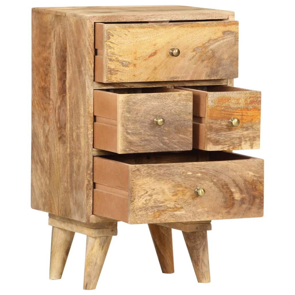 14.2"x11.8"x23.6" Cabinet Bedside Mango Dcenta Solid Wood