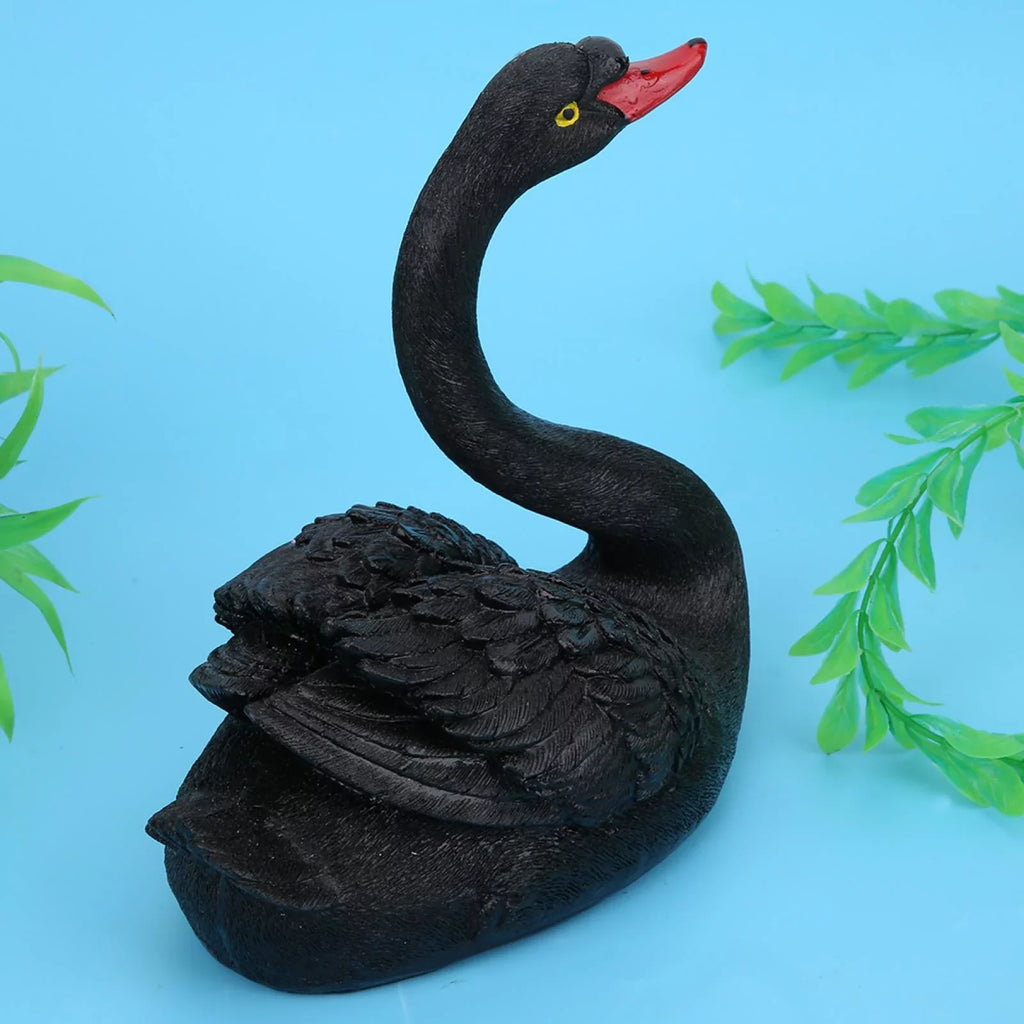 jardín de al para de Adorno Accesorios de Negro Linda Patio Libre de Delaman Cisne Adorno Flotante Simulación jardín de Aire Cisne, decoración