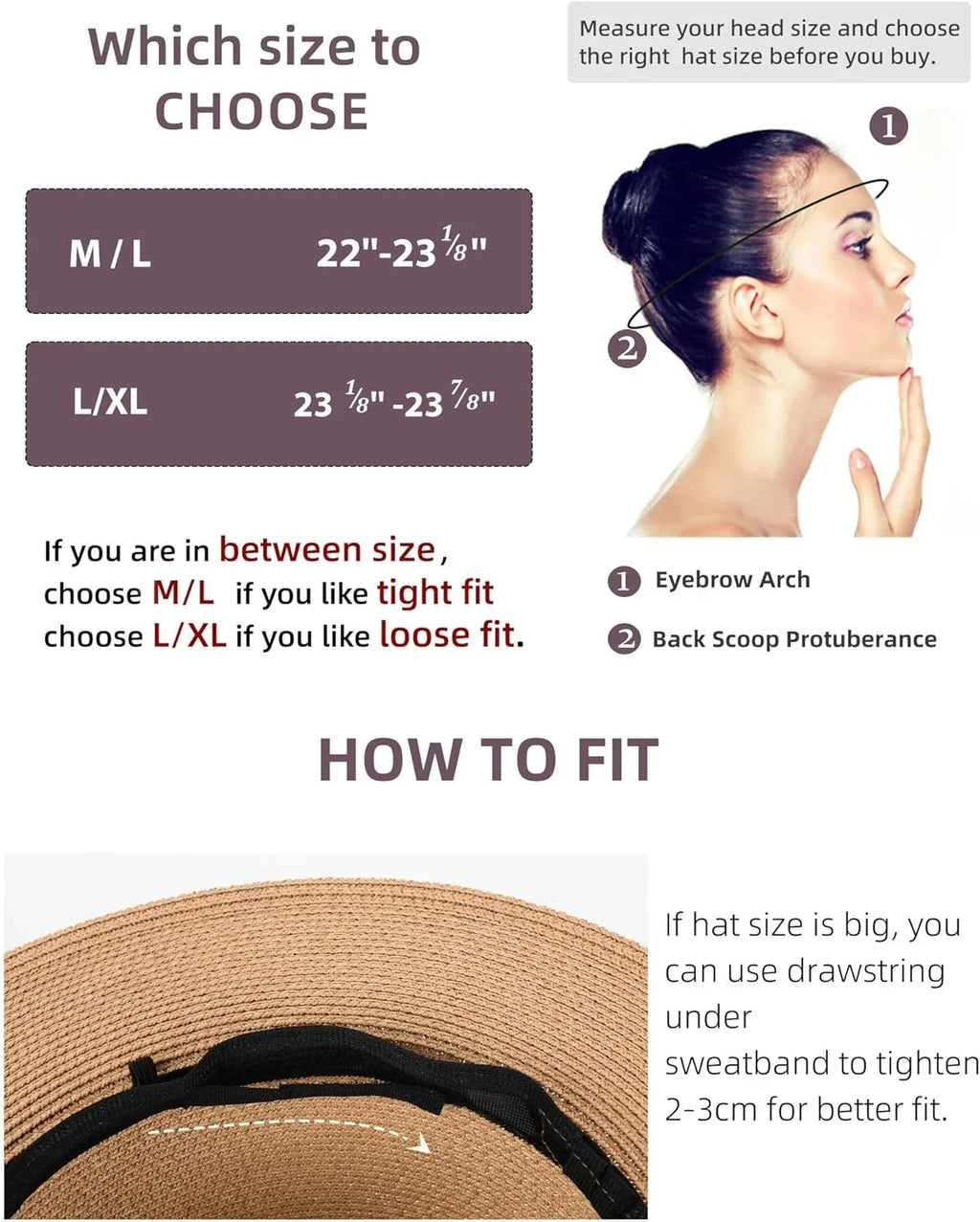 Hat Hat Straw Straw Hat Mens Wide Women for Fedora UPF Panama Womens Summer Beach Sun FURTALK Brim
