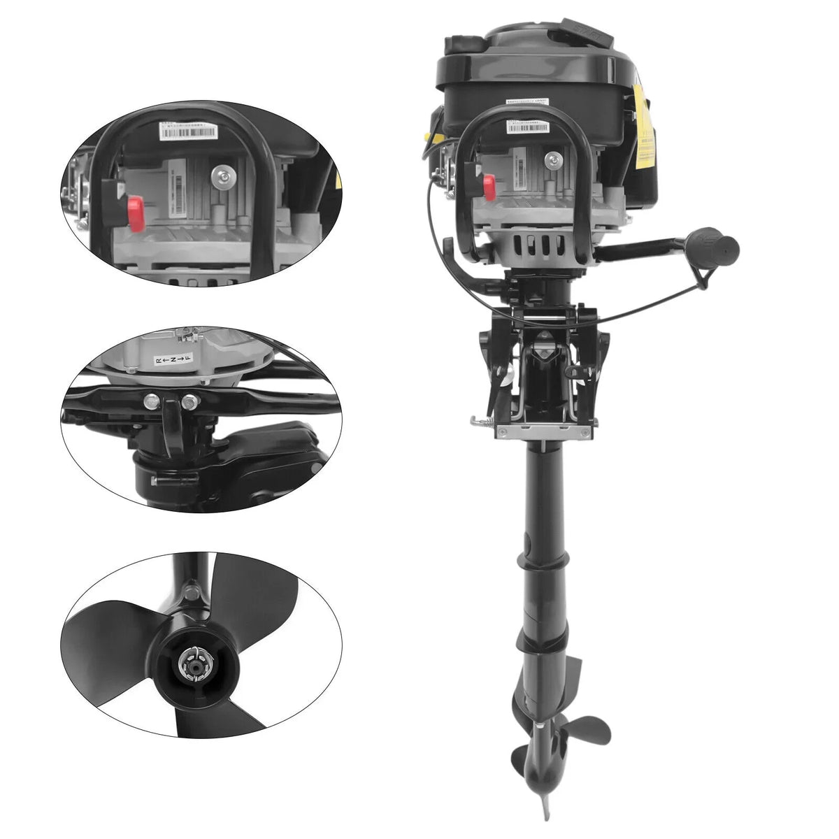 Boat EngineWater 7.5 Cooling 3600R/Min Outboard 1.8 HP Motor 196CC Fishing System Liters
