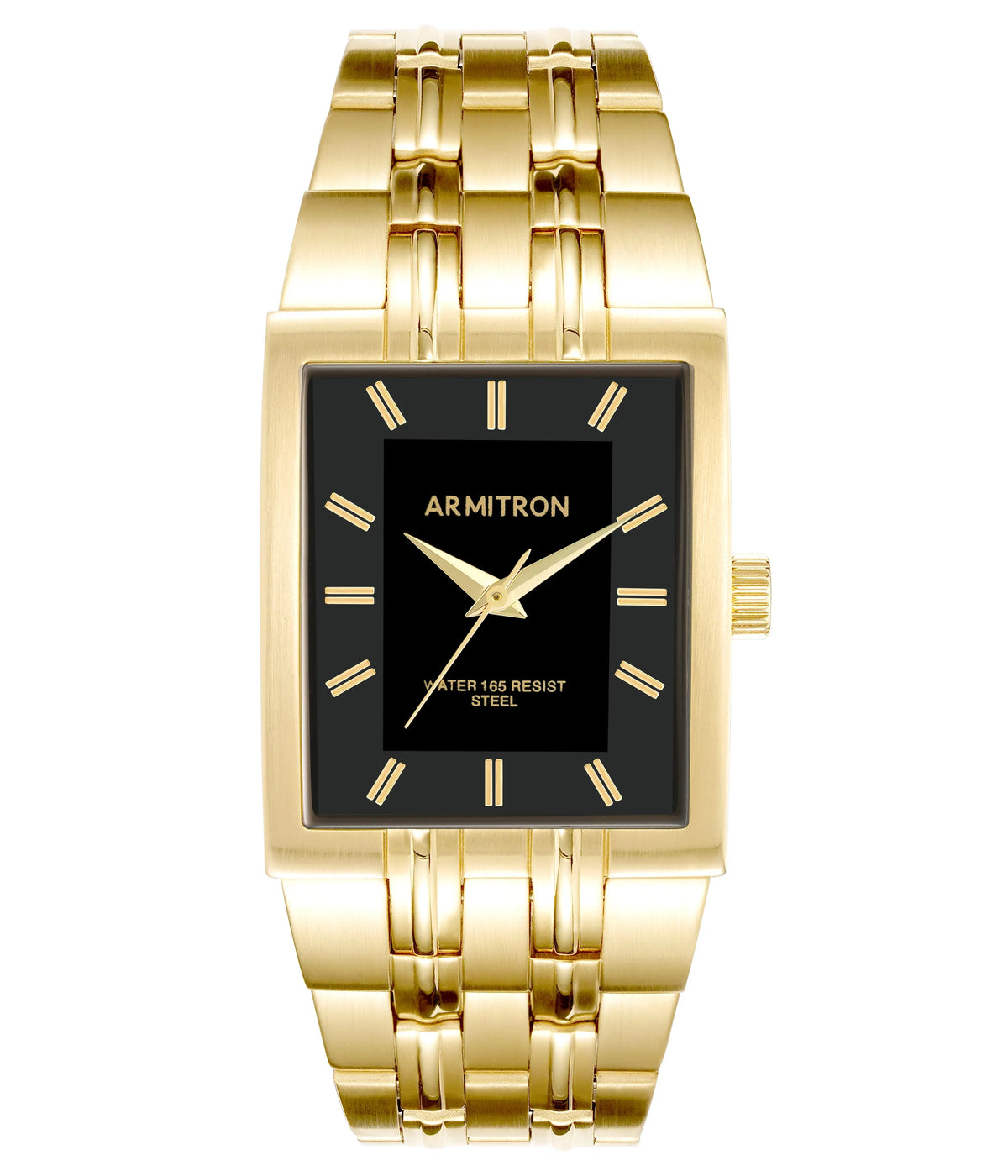 Band with Armitron Metal Dress Tone Gold Bracelet Mens Watch