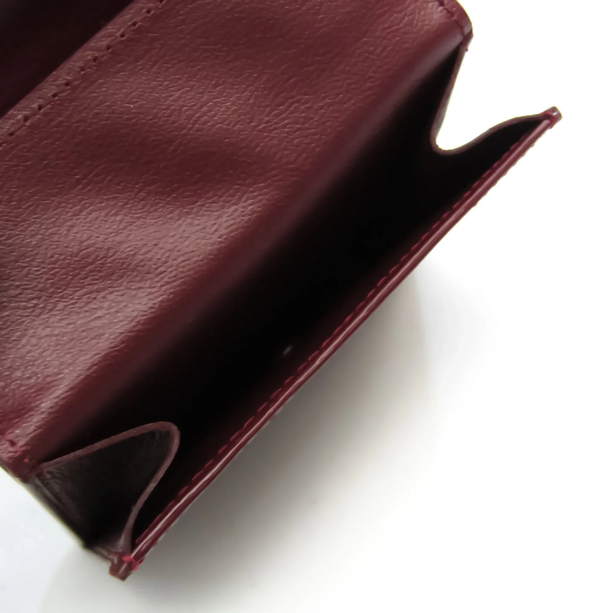 Calfskin (Good) Cartier Case Pre-Owned Bordeaux L3000570 Unisex Purse/coin Coin Cabochon