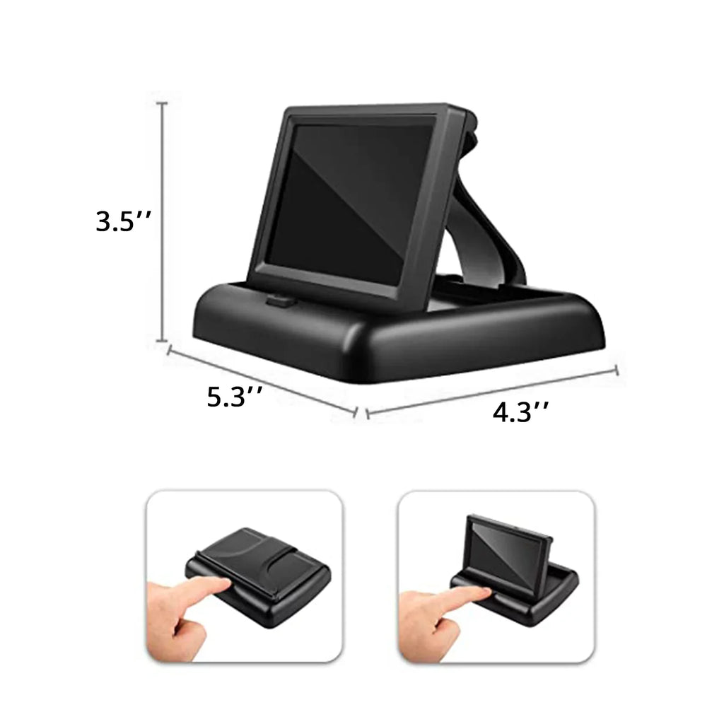 4.3'' to Facing 's Night Easily with Rear Monitor Infant Play Seat in Observe Move View Wide Car Docooler and Clear Crystal The Plug Every Car Vision View with Infrared