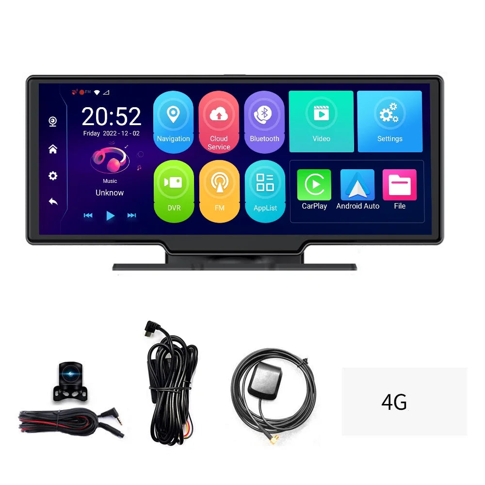 Recorder Car Camera Viewing 170 Camcorder Recorder Dual Auto Car Wide System Angle Docooler Car Cam Degree DVR Lens Dash Night Positioning Global Multi-language Video Navigation 10.26in