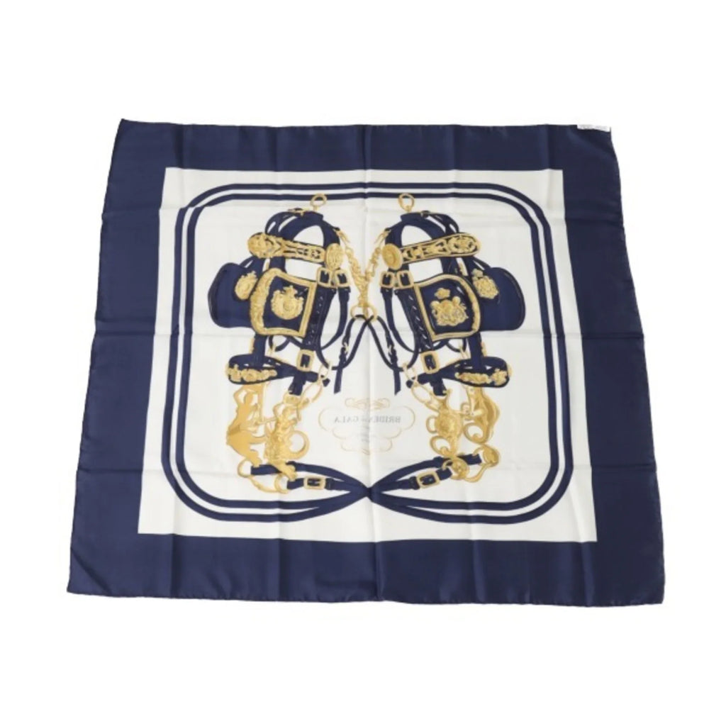 Hermes (Good) de GALA Scarf BRIDES Carre90 HERMES Pre-Owned Blue