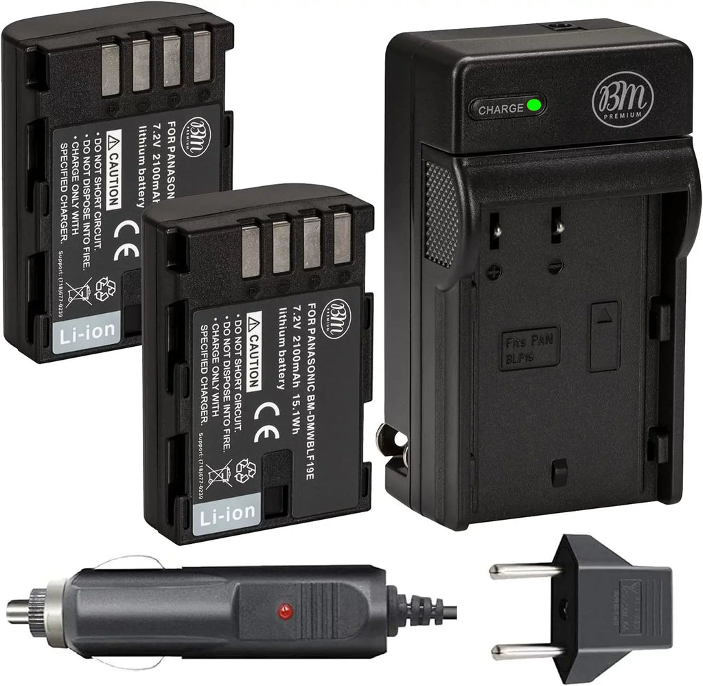 Charger for ies DMW-BLF19PP DC-G9, 2-Pack and DMW-BLF19, DMW-BLF19e, Lumix DC-GH5, Panasonic of