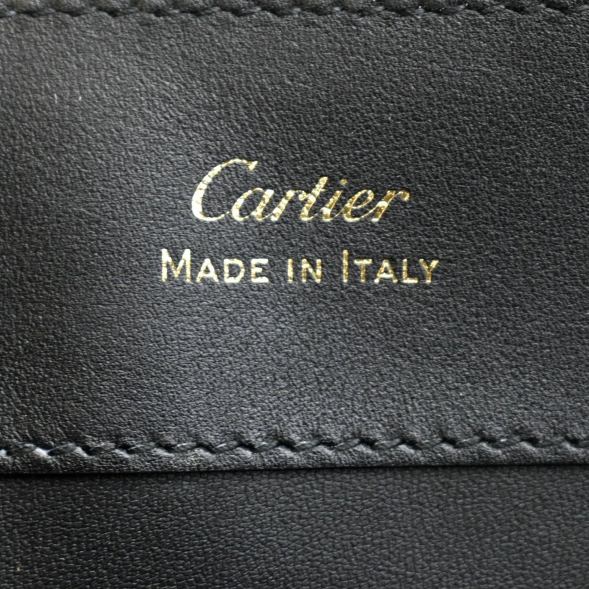 CARTIER Black Calfskin Guirlande Top Mini Pre-owned Handle Leather Satchel Bag