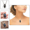 Garnet Gemstone Sterling Labradorite 925 Jewelry Necklace Silver Handmade